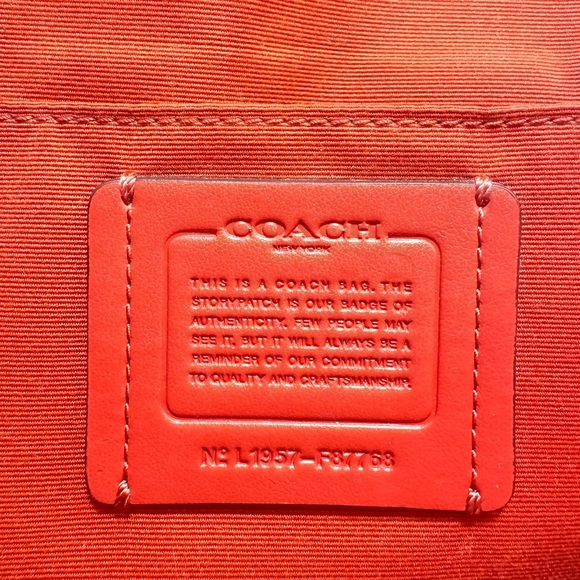 COACH Red Penny Smooth Glove Calf Leather Shoulder Crossbody Bag - Picture 14 of 14